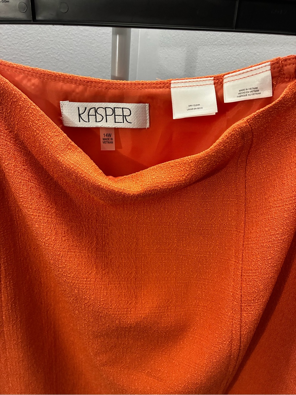 Kasper Orange Midi Skirt - Picture 3 of 3